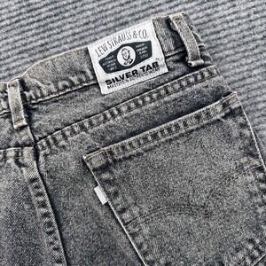 Vintage Levi's Silver Tab 512 Jeans Men's 30x28 Gray Washed Denim 90's USA Made